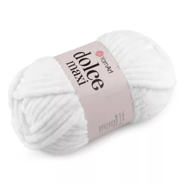   Zsenília kötőfonal Dolce Maxi 200 g - 18 (741) fehér (1 db-os csomagolás)