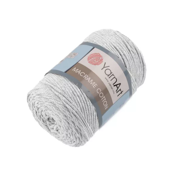 Kötőfonal Macrame Cotton 250 g - 8 (756) világosszürke (4 db-os csomagolás) Kötőfonal Macrame Cotton 250 g - 8 (756) világosszürke (4 db-os csomagolás)