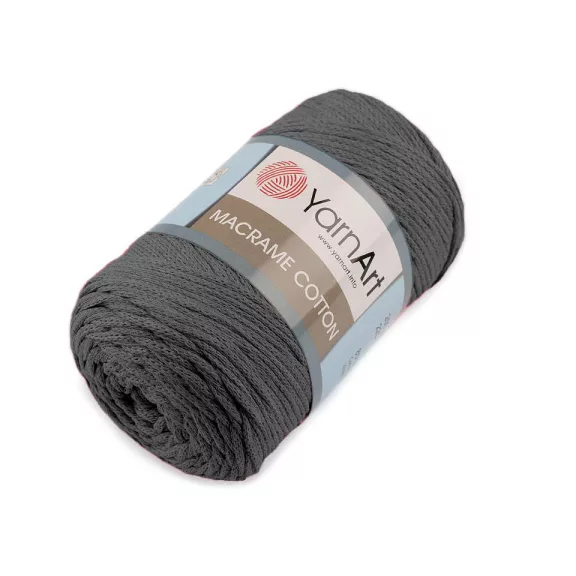 Kötőfonal Macrame Cotton 250 g - 9 (758) zavarosszürke (1 db-os csomagolás) Kötőfonal Macrame Cotton 250 g - 9 (758) zavarosszürke (1 db-os csomagolás)