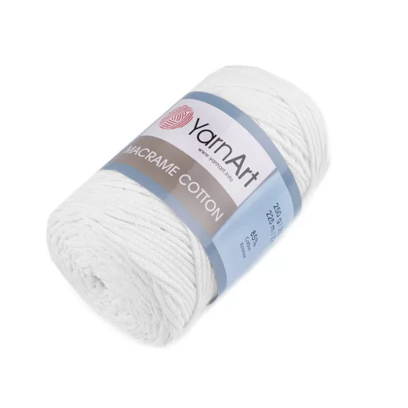 Kötőfonal Macrame Cotton 250 g - 11 (751) fehér (4 db-os csomagolás) Kötőfonal Macrame Cotton 250 g - 11 (751) fehér (4 db-os csomagolás)
