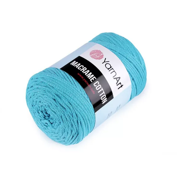 Kötőfonal Macrame Cotton 250 g - 29 (763) azúrkék (1 db-os csomagolás) Kötőfonal Macrame Cotton 250 g - 29 (763) azúrkék (1 db-os csomagolás)