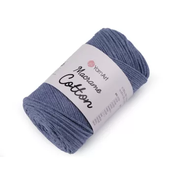   Kötőfonal Macrame Cotton 250 g - 56 (761) kék farmer (1 db-os csomagolás)