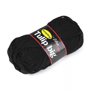   Kötőfonal Tulip big 100 g - 8 (4001) fekete (1 db-os csomagolás)