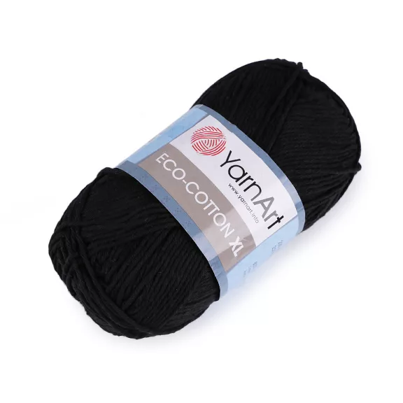 Kötőfonal Eco - cotton XL 200 g - 7 (761) fekete (1 db-os csomagolás) Kötőfonal Eco - cotton XL 200 g - 7 (761) fekete (1 db-os csomagolás)
