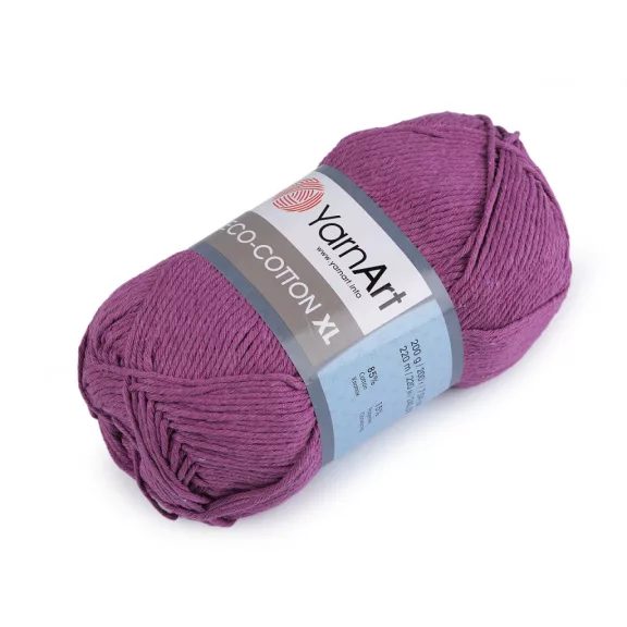 Kötőfonal Eco - cotton XL 200 g - 19 (772) lila (5 db-os csomagolás) Kötőfonal Eco - cotton XL 200 g - 19 (772) lila (5 db-os csomagolás)