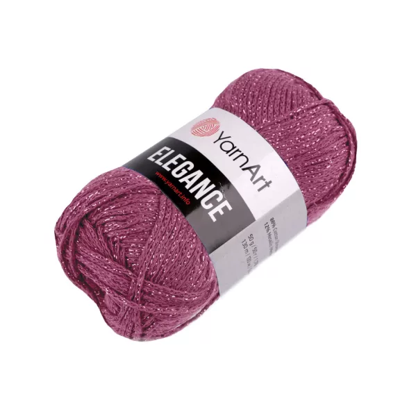 Pamut kötőfonal Elegance metál cérnával 50 g - 12 (112) rózsaszín söt dunkel (5 db-os csomagolás) Pamut kötőfonal Elegance metál cérnával 50 g - 12 (112) rózsaszín söt dunkel (5 db-os csomagolás)