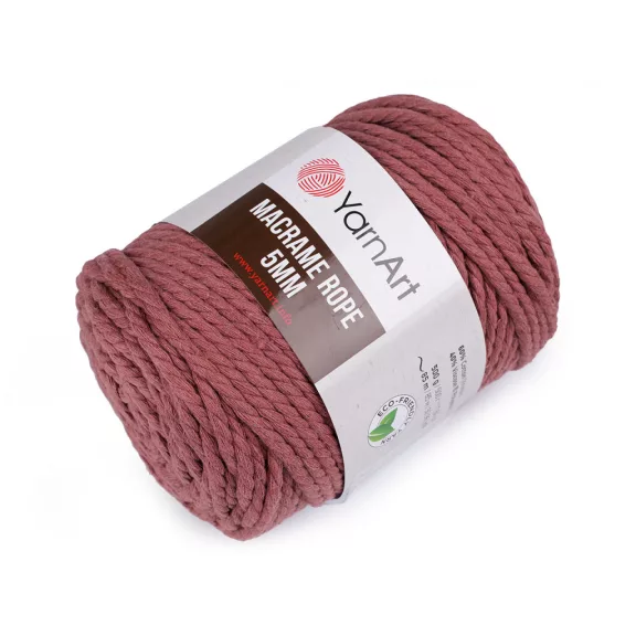 Kötőfonal Macrame Rope Ø5 mm 500 g - 5 (792) rózsaszín söt (1 db-os csomagolás) Kötőfonal Macrame Rope Ø5 mm 500 g - 5 (792) rózsaszín söt (1 db-os csomagolás)