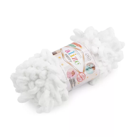 Kötőfonal Alize Puffy 100 g - 8 (55) fehér (1 db-os csomagolás) Kötőfonal Alize Puffy 100 g - 8 (55) fehér (1 db-os csomagolás)