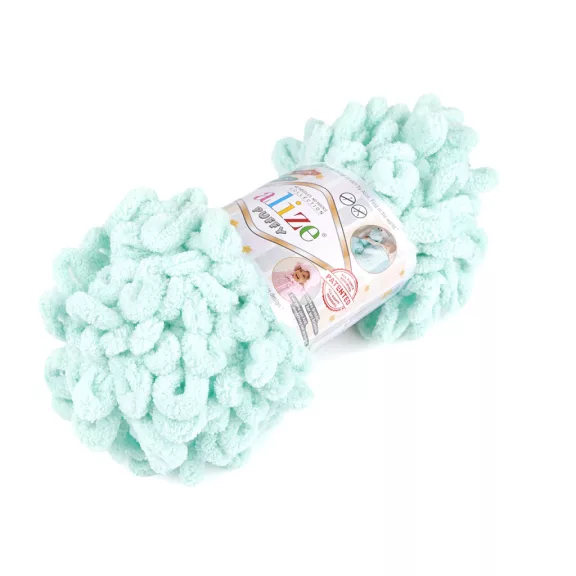 Kötőfonal Alize Puffy 100 g - 13 (15) menta (5 db-os csomagolás) Kötőfonal Alize Puffy 100 g - 13 (15) menta (5 db-os csomagolás)