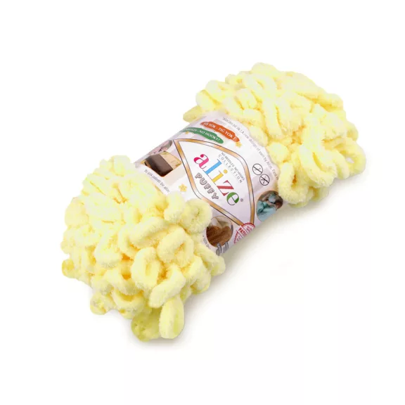 Kötőfonal Alize Puffy 100 g - 16 (13) vil. sárga (5 db-os csomagolás) Kötőfonal Alize Puffy 100 g - 16 (13) vil. sárga (5 db-os csomagolás)