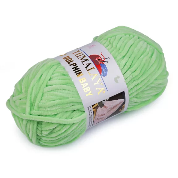 Zsenília kötőfonal Dolphin Baby 100 g - 39 (80350) limezöld (5 db-os csomagolás) Zsenília kötőfonal Dolphin Baby 100 g - 39 (80350) limezöld (5 db-os csomagolás)