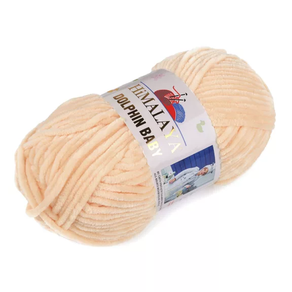 Zsenília kötőfonal Dolphin Baby 100 g - 45 (80333) krémszín (1 db-os csomagolás) Zsenília kötőfonal Dolphin Baby 100 g - 45 (80333) krémszín (1 db-os csomagolás)