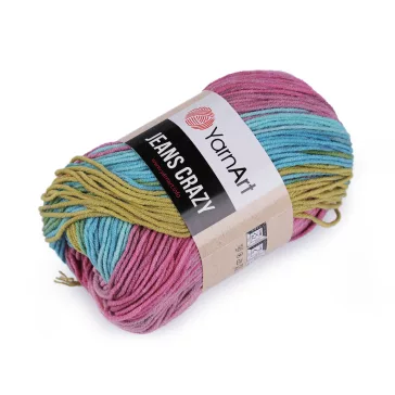   Kötőfonal Jeans Crazy 50 g - 2 (8211) rózsaszín világos (1 db-os csomagolás)