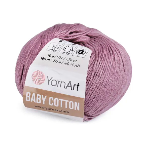 Kötőfonal Baby Cotton 50 g - 5 (419) fáradtlila (1 db-os csomagolás) Kötőfonal Baby Cotton 50 g - 5 (419) fáradtlila (1 db-os csomagolás)