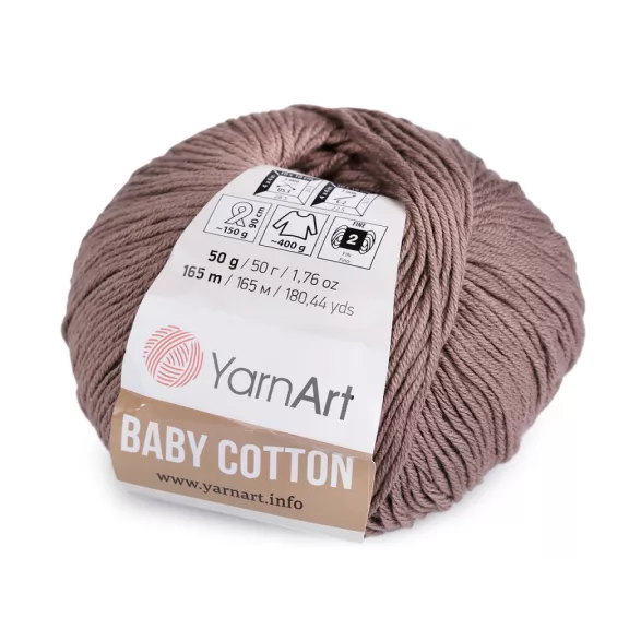 Kötőfonal Baby Cotton 50 g - 10 (407) sötét bézs (10 db-os csomagolás) Kötőfonal Baby Cotton 50 g - 10 (407) sötét bézs (10 db-os csomagolás)