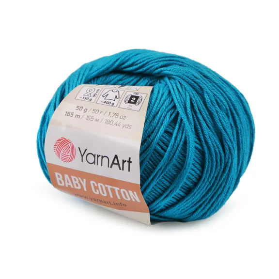 Kötőfonal Baby Cotton 50 g - 15 (458) azúrkék (10 db-os csomagolás) Kötőfonal Baby Cotton 50 g - 15 (458) azúrkék (10 db-os csomagolás)