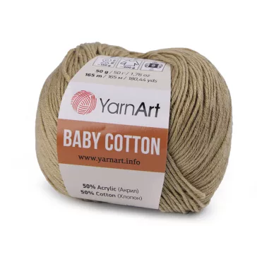   Kötőfonal Baby Cotton 50 g - 22 (434) zöldes bézs (1 db-os csomagolás)