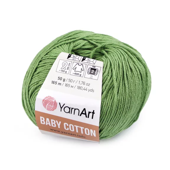 Kötőfonal Baby Cotton 50 g - 26 (440) zöldes (10 db-os csomagolás) Kötőfonal Baby Cotton 50 g - 26 (440) zöldes (10 db-os csomagolás)