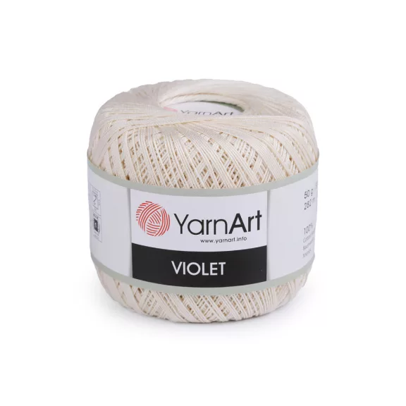 Pamut fonal horgolásra Violet 50 g - 2 (6194) krém világos (1 db-os csomagolás) Pamut fonal horgolásra Violet 50 g - 2 (6194) krém világos (1 db-os csomagolás)