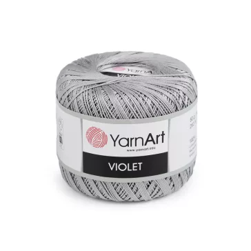   Pamut fonal horgolásra Violet 50 g - 9 (5326) világos szürke (1 db-os csomagolás)