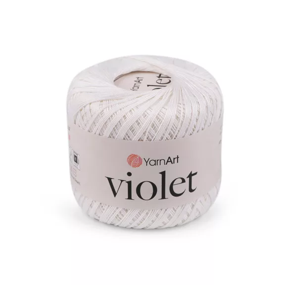 Pamut fonal horgolásra Violet 50 g - 16 (1000) Off White (1 db-os csomagolás) Pamut fonal horgolásra Violet 50 g - 16 (1000) Off White (1 db-os csomagolás)