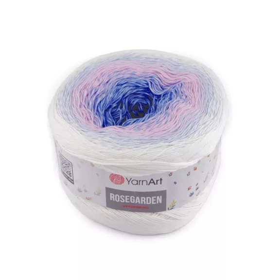 Pamut kötőfonal Rosegarden 250 g - 11 (301) fehér kék (2 db-os csomagolás) Pamut kötőfonal Rosegarden 250 g - 11 (301) fehér kék (2 db-os csomagolás)