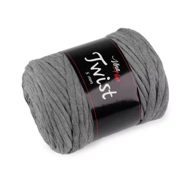   Pamut kötőfonal Twist makramé 500 g fésülés - 10 (8235) szürke (1 db-os csomagolás)