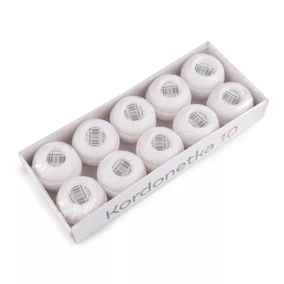 Kordonetka fonal 20 g - 8002/10 fehér (30 db-os csomagolás) Kordonetka fonal 20 g - 8002/10 fehér (30 db-os csomagolás)