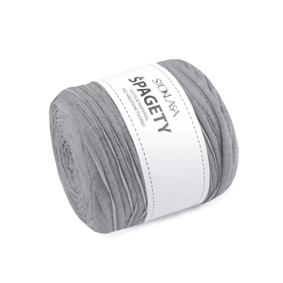 Spaghetti / fonal 550 g - 19 melír szürke különböző színárnyalatok (5 db-os csomagolás) Spaghetti / fonal 550 g - 19 melír szürke különböző színárnyalatok (5 db-os csomagolás)