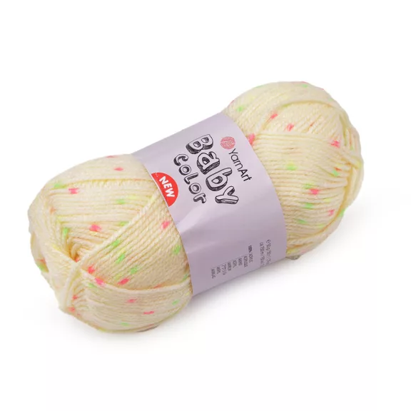 Kötőfonal Baby Color 50 g - 17 (219) halványsárga (1 db-os csomagolás) Kötőfonal Baby Color 50 g - 17 (219) halványsárga (1 db-os csomagolás)