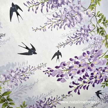 Lilac wisteria thick fabric, 50 cm wide.