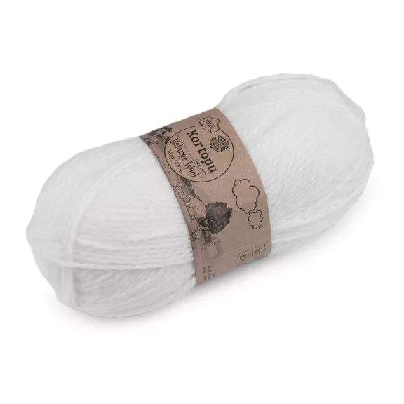Kötőfonal Melange Wool 100 g - 1 (010) fehér (1 db-os csomagolás) Kötőfonal Melange Wool 100 g - 1 (010) fehér (1 db-os csomagolás)