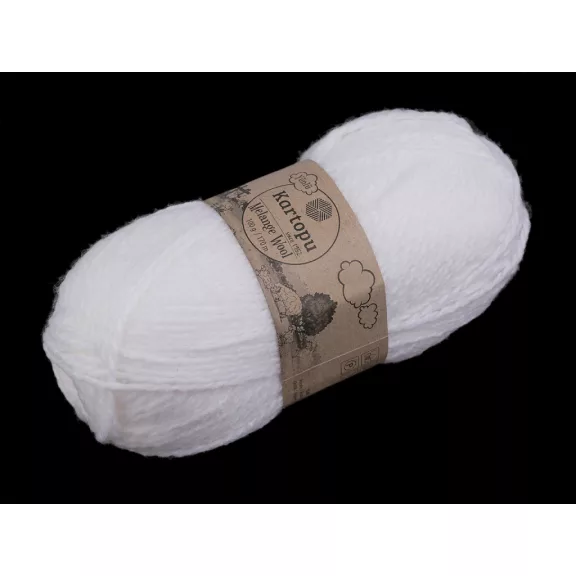 Kötőfonal Melange Wool 100 g - 1 (010) fehér (5 db-os csomagolás) Kötőfonal Melange Wool 100 g - 1 (010) fehér (5 db-os csomagolás)