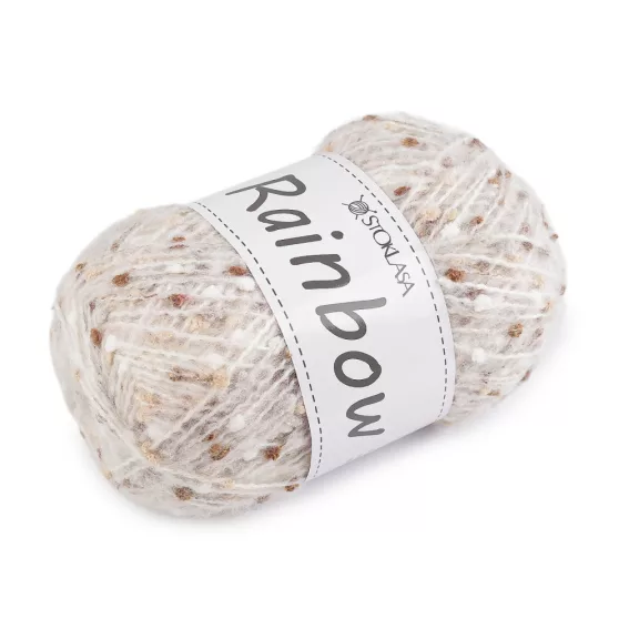 Kötőfonal mohér Rainbow 100 g - 19 (15-1) fehéres barna (5 db-os csomagolás) Kötőfonal mohér Rainbow 100 g - 19 (15-1) fehéres barna (5 db-os csomagolás)