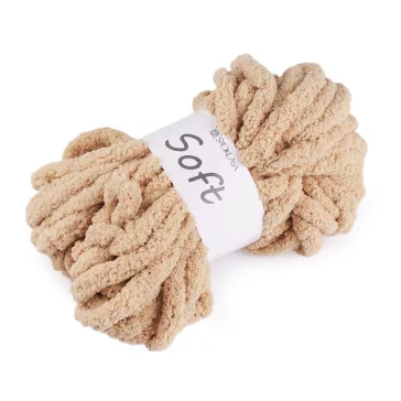   Kötőfonal zsinil Soft 250 g - 4 világos bézs (4 db-os csomagolás)