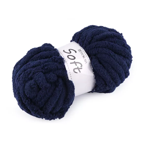 Kötőfonal zsinil Soft 250 g - 13 sötétkék (4 db-os csomagolás) Kötőfonal zsinil Soft 250 g - 13 sötétkék (4 db-os csomagolás)