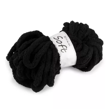   Kötőfonal zsinil Soft 250 g - 14 fekete (4 db-os csomagolás)