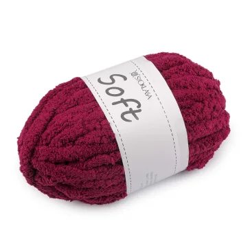   Kötőfonal zsinil Soft 250 g - 25 vörös bordó (1 db-os csomagolás)