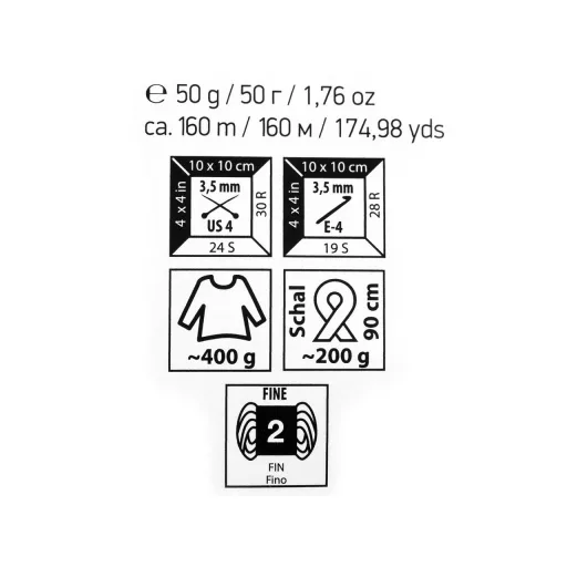 Kötőfonal Jeans Soft Color 50 g