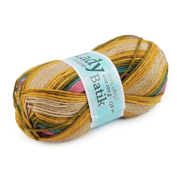 Köztőfonal Lady Batik de Luxe 100 g - 1 (600) lila mustár
650303 (5 db-os csomagolás) Köztőfonal Lady Batik de Luxe 100 g - 1 (600) lila mustár
650303 (5 db-os csomagolás)