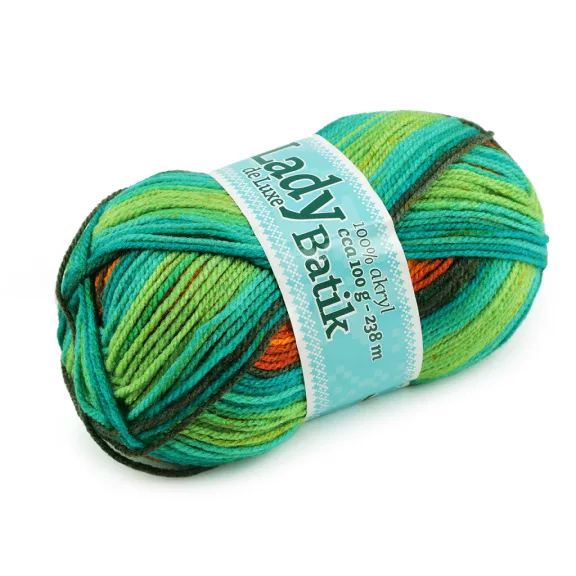 Köztőfonal Lady Batik de Luxe 100 g - 7 (608) narancssárga zöld (1 db-os csomagolás) Köztőfonal Lady Batik de Luxe 100 g - 7 (608) narancssárga zöld (1 db-os csomagolás)