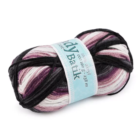 Köztőfonal Lady Batik de Luxe 100 g - 8 (609) fekete lila (1 db-os csomagolás) Köztőfonal Lady Batik de Luxe 100 g - 8 (609) fekete lila (1 db-os csomagolás)