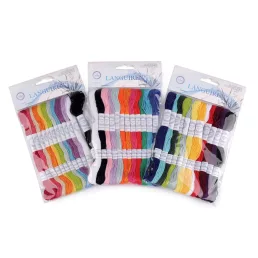 Hímzőfonal típusú mouline készlet 12 db/8 m