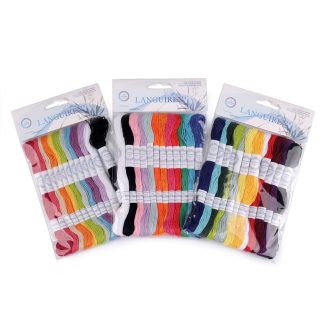 Hímzőfonal típusú mouline készlet 12 db/8 m