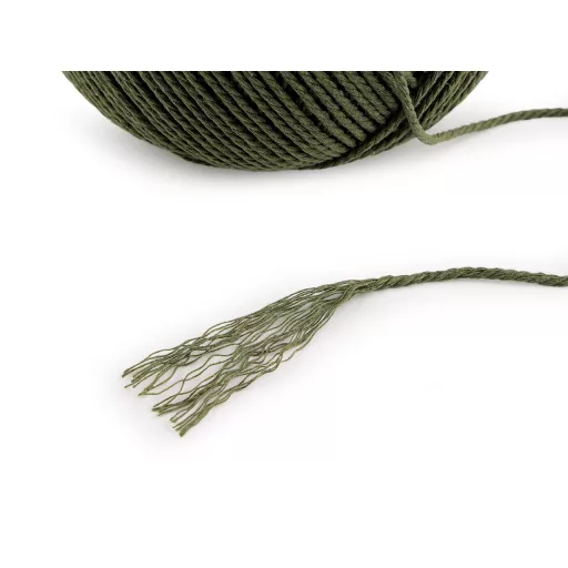 Makramé pamut fonal Ø2 mm szétfésülhető