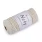 Pamut kötő fonal macrame Naty Ø3 mm szálak szétfésülhető - 2 bézs világos (1 db-os csomagolás)