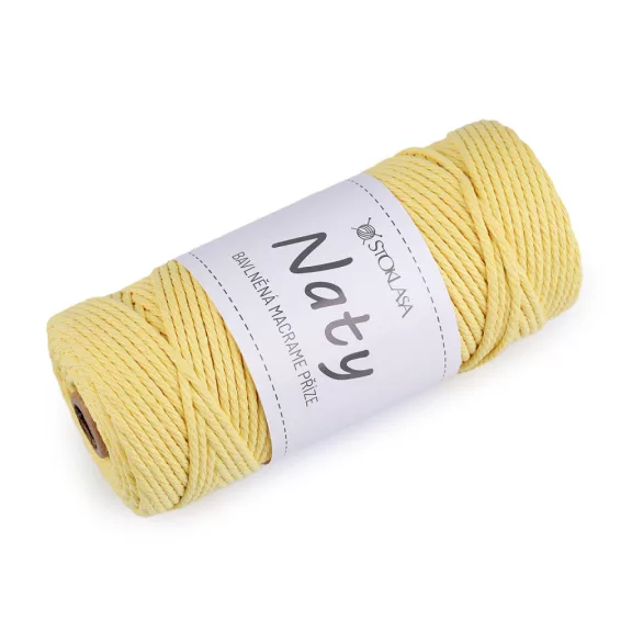 Pamut kötő fonal macrame Naty Ø3 mm szálak szétfésülhető - 3 vanília (1 db-os csomagolás) Pamut kötő fonal macrame Naty Ø3 mm szálak szétfésülhető - 3 vanília (1 db-os csomagolás)