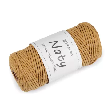   Pamut kötő fonal macrame Naty Ø3 mm szálak szétfésülhető - 4 bézs (1 db-os csomagolás)