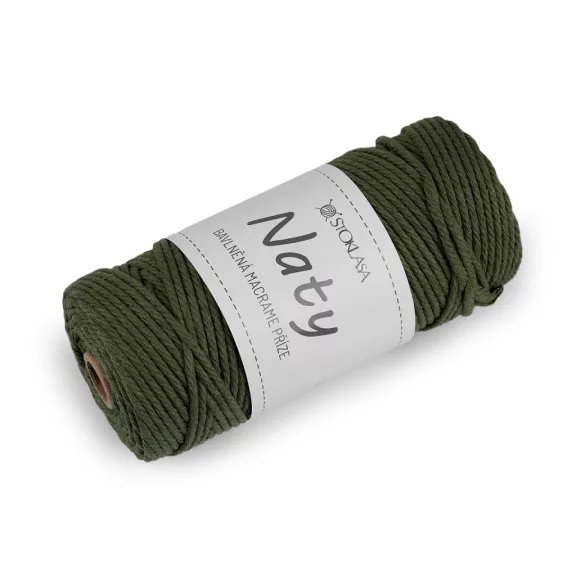 Pamut kötő fonal macrame Naty Ø3 mm szálak szétfésülhető - 14 zöld (3 db-os csomagolás) Pamut kötő fonal macrame Naty Ø3 mm szálak szétfésülhető - 14 zöld (3 db-os csomagolás)