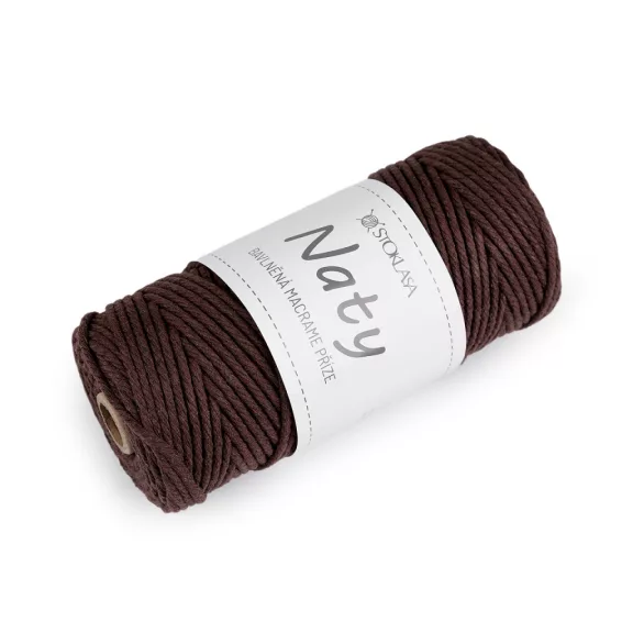 Pamut kötő fonal macrame Naty Ø3 mm szálak szétfésülhető - 18 barnás (1 db-os csomagolás) Pamut kötő fonal macrame Naty Ø3 mm szálak szétfésülhető - 18 barnás (1 db-os csomagolás)